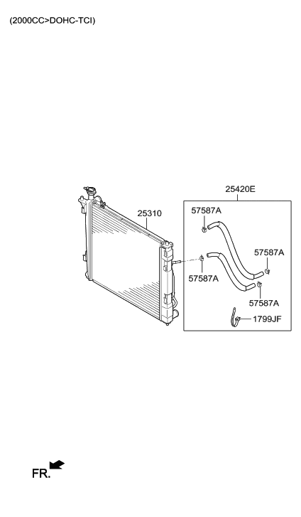 2018 Hyundai Santa Fe Sport Engine Cooling System Diagram 3