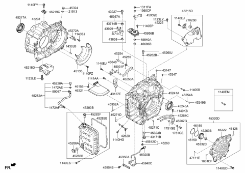 2016 Hyundai Santa Fe Sport Bracket-Shift Cable Diagram for 45970-3B640