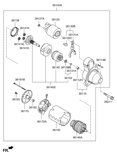 2018 Hyundai Santa Fe Sport Starter Diagram 2