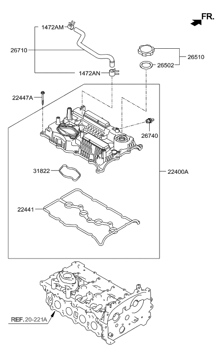 2016 Hyundai Santa Fe Sport Rocker Cover Diagram 2