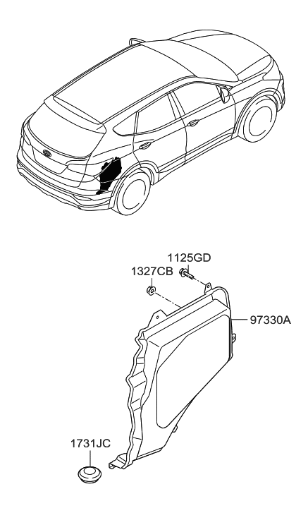 2016 Hyundai Santa Fe Sport A/C System-Rear Diagram