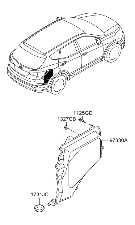 2018 Hyundai Santa Fe Sport A/C System-Rear Diagram