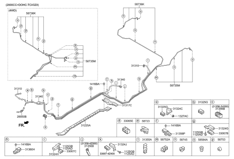 2018 Hyundai Santa Fe Sport Fuel Line Diagram 2