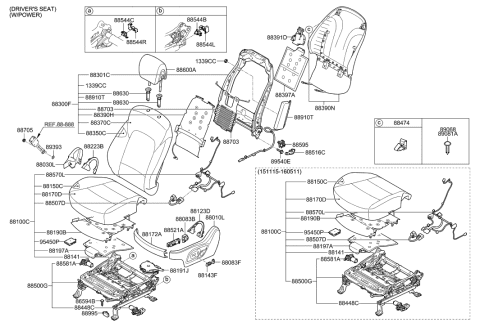 2019 Hyundai Nexo Cushion Assembly-Front Seat,Driver Diagram for 88103-4Z511-R6X