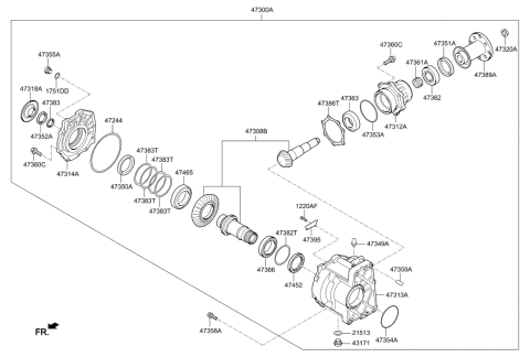 2017 Hyundai Santa Fe Sport Transfer Assy Diagram