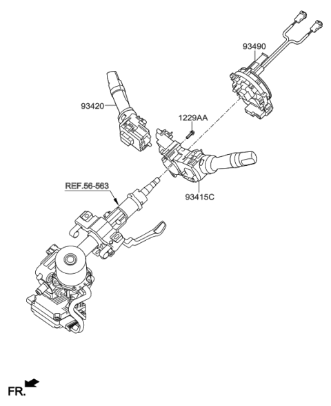 2017 Hyundai Santa Fe Sport Multifunction Switch Diagram