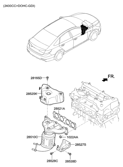 2016 Hyundai Sonata Exhaust Manifold Diagram 4