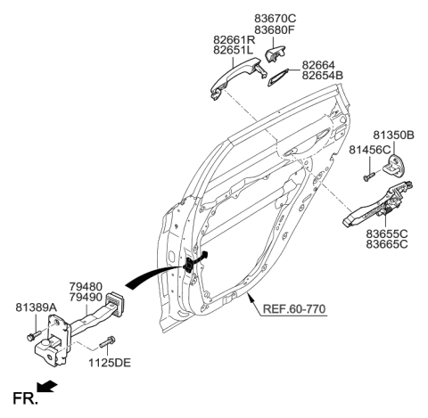 2017 Hyundai Sonata Rear Door Locking Diagram