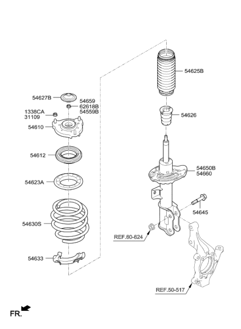 2015 Hyundai Sonata Spring-Front Diagram for 54630-C2140