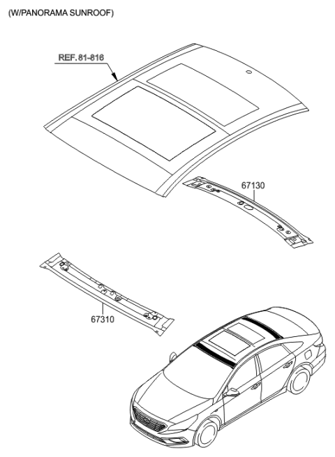 2016 Hyundai Sonata Roof Panel Diagram 2