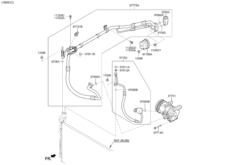 2022 Hyundai Tucson Compressor Assembly Diagram for 97701-C2000