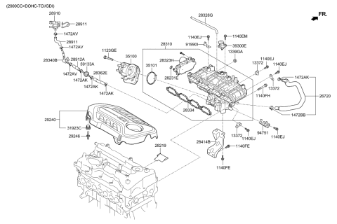 2017 Hyundai Sonata Intake Manifold Diagram 3