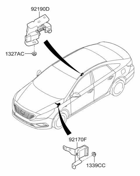 2016 Hyundai Sonata Head Lamp Diagram 3