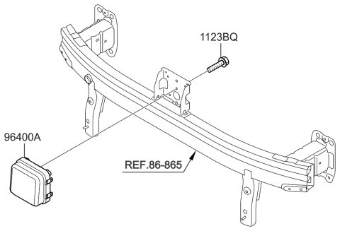 2017 Hyundai Sonata Unit Assembly-Smart Cruise Control Diagram for 96401-C2100