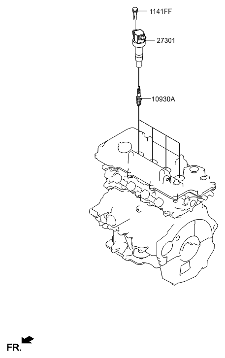 2015 Hyundai Sonata Spark Plug & Cable Diagram 1