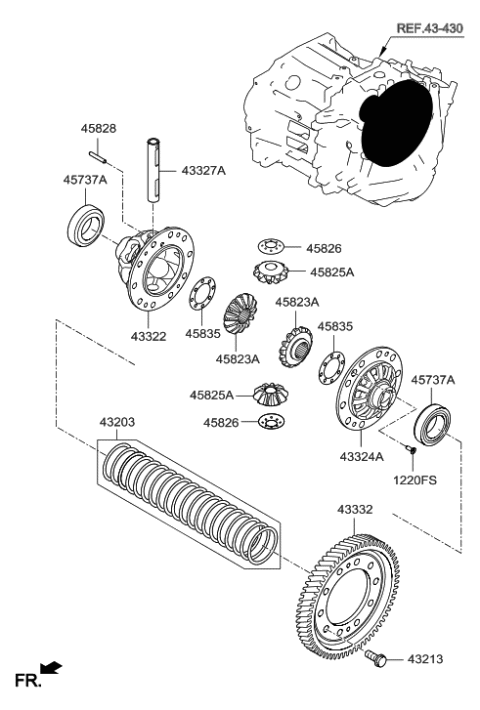 2017 Hyundai Sonata Transaxle Gear-Manual Diagram 2