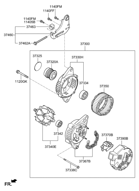 2016 Hyundai Sonata Alternator Diagram 1