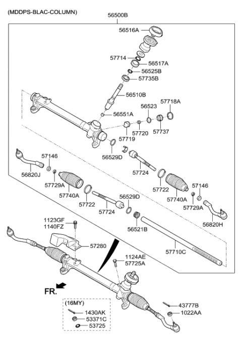 2017 Hyundai Sonata Plug-Yoke Diagram for 57737-C2000