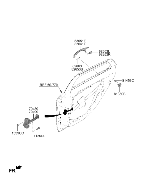 2023 Hyundai Elantra Hybrid Rear Door Locking Diagram