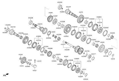 2022 Hyundai Elantra Transaxle Gear-Manual Diagram 1