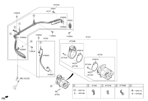 2022 Hyundai Elantra Body Kit-Compressor Diagram for 97729-G5000
