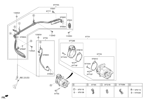 2023 Hyundai Elantra Air conditioning System-Cooler Line Diagram