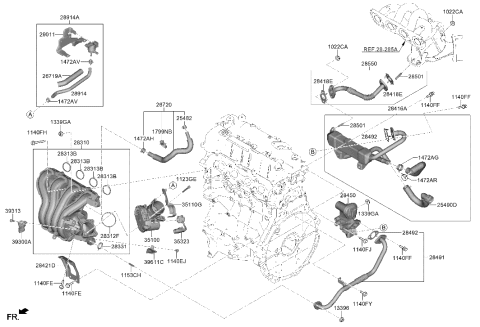 2021 Hyundai Elantra Hose Assembly-PCV Diagram for 26720-03HA2