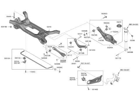 2021 Hyundai Elantra Bar Assembly-RR STABILIZER Diagram for 55510-BYAA0