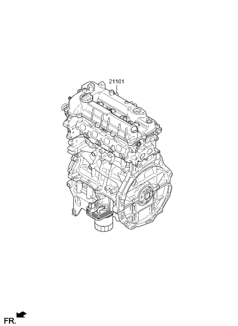 2023 Hyundai Elantra Sub Engine Assy Diagram