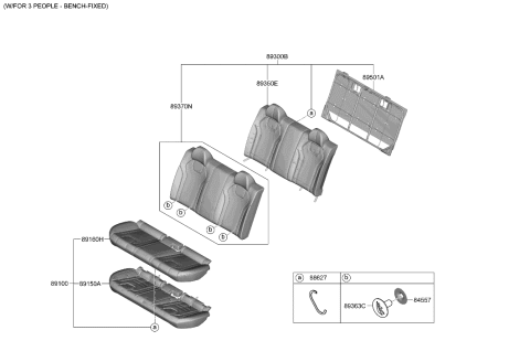 2022 Hyundai Elantra Hybrid 2nd Seat Diagram 2