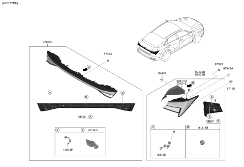 2023 Hyundai Elantra Hybrid Rear Combination Lamp Diagram 2