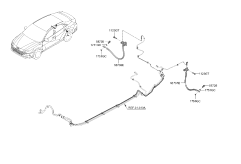 2023 Hyundai Elantra Brake Fluid Line Diagram 2