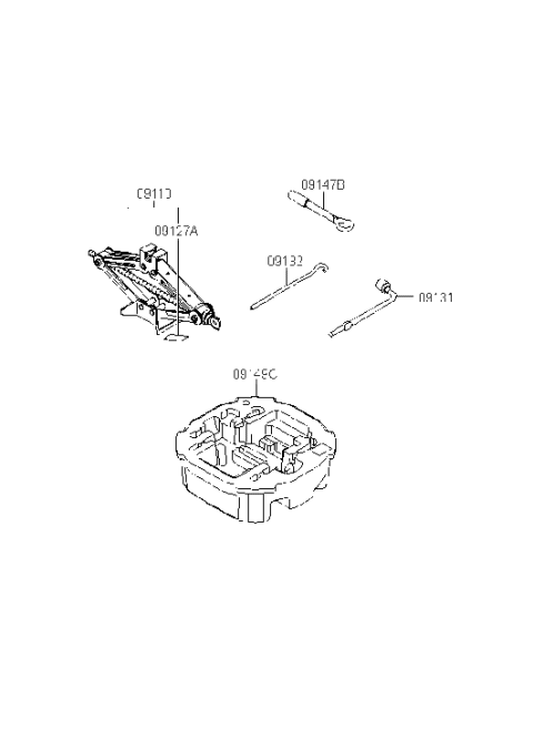 2022 Hyundai Elantra Case-Tool Diagram for 09149-BY000