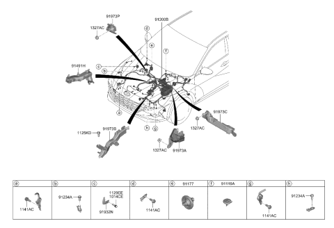 2021 Hyundai Elantra Hybrid Front Wiring Diagram 1