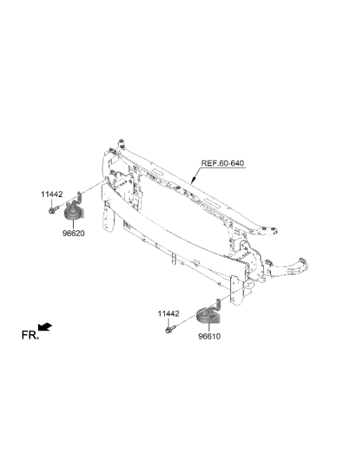 2023 Hyundai Elantra Hybrid Horn Diagram