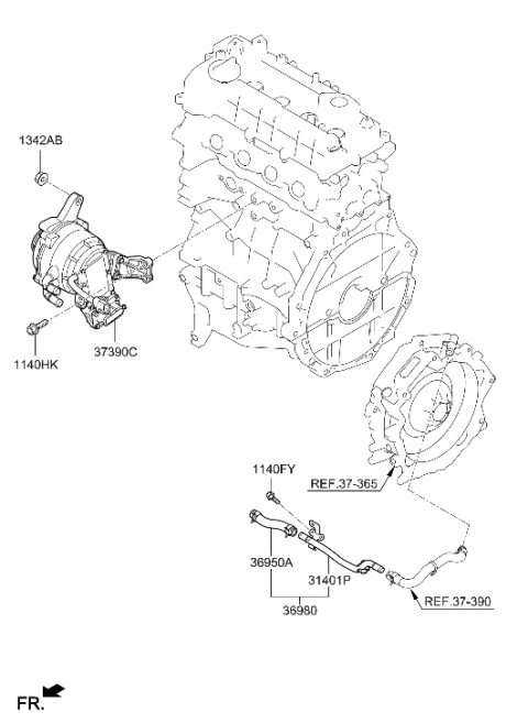 2022 Hyundai Elantra Hybrid Alternator Diagram