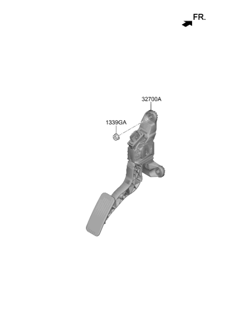 2022 Hyundai Elantra Hybrid Accelerator Pedal Diagram