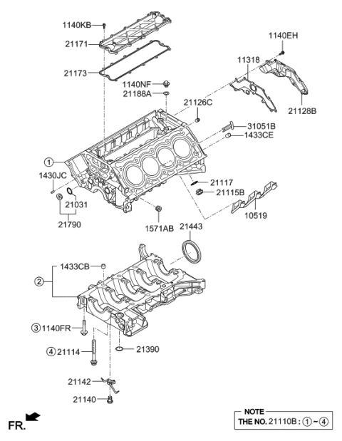 2012 Hyundai Equus Cylinder Block Diagram 1