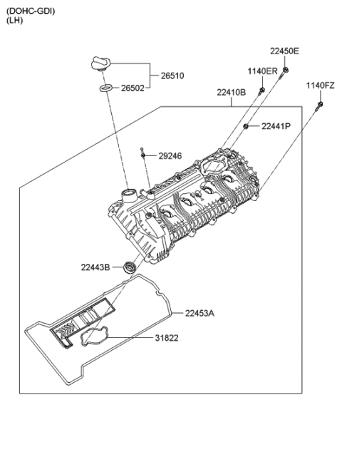 2011 Hyundai Equus Rocker Cover Diagram 6