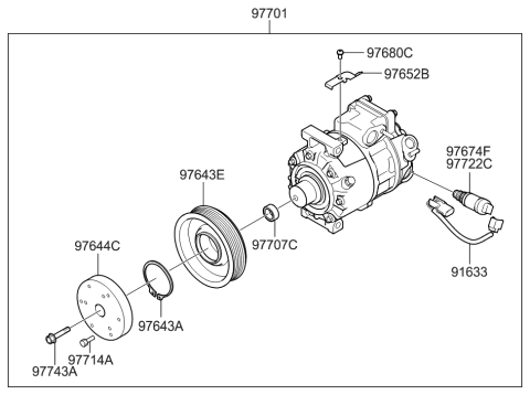 2010 Hyundai Equus Air conditioning System-Cooler Line Diagram 2