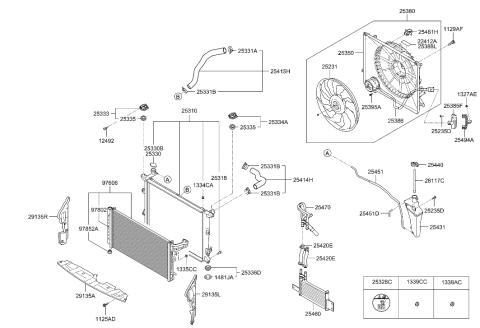 2013 Hyundai Equus Bracket Diagram for 25494-3M000