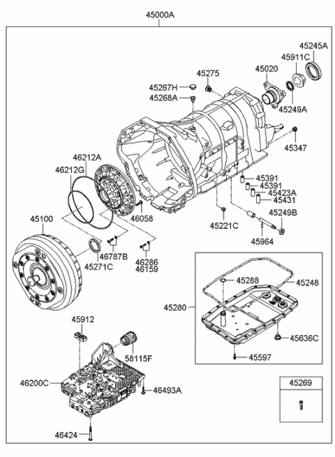 2013 Hyundai Equus Screw Diagram for 46163-49000