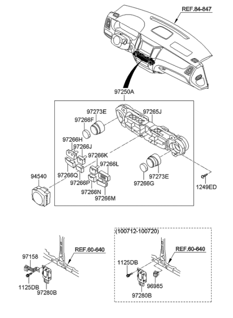 2016 Hyundai Tucson Sensor Assembly-Air Quality Diagram for 97280-2G100