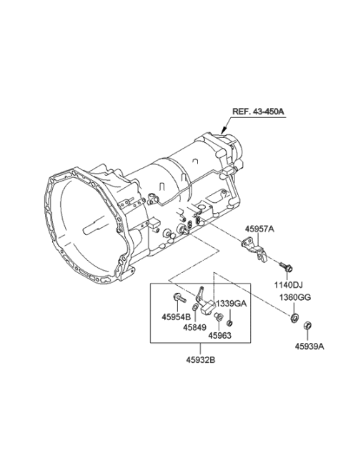 2012 Hyundai Equus Auto Transmission Case Diagram 1