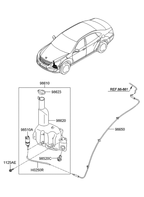 2013 Hyundai Equus Windshield Washer Diagram