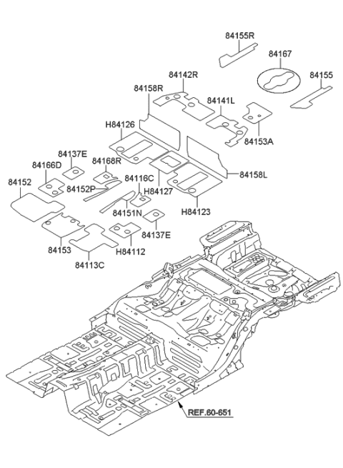 2010 Hyundai Equus Isolation & Anti Pad Diagram 2