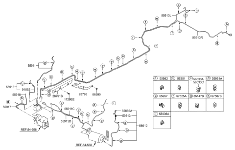 2012 Hyundai Equus Clip Diagram for 55936-3M050