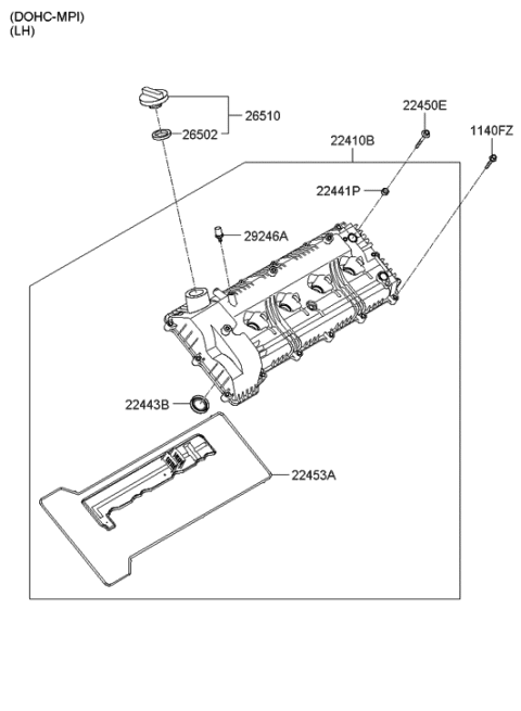 2013 Hyundai Equus Rocker Cover Diagram 2