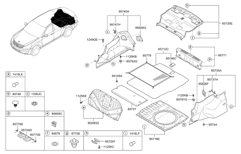 2017 Hyundai Tucson Plug-Trim Mounting Diagram for 85746-02000-HZ