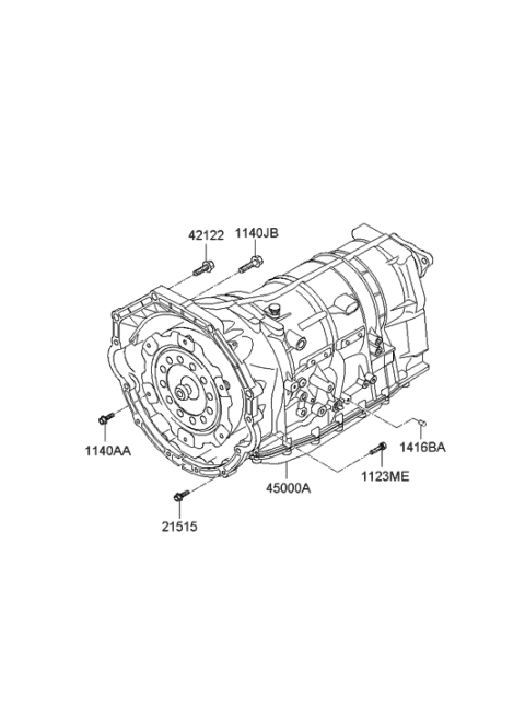 2011 Hyundai Equus Transaxle Assy-Auto Diagram 3